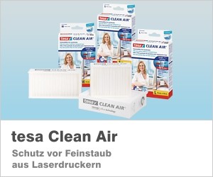 tesa Clean Air Filter - Schutz vor Feinstaub aus Laserdruckern
