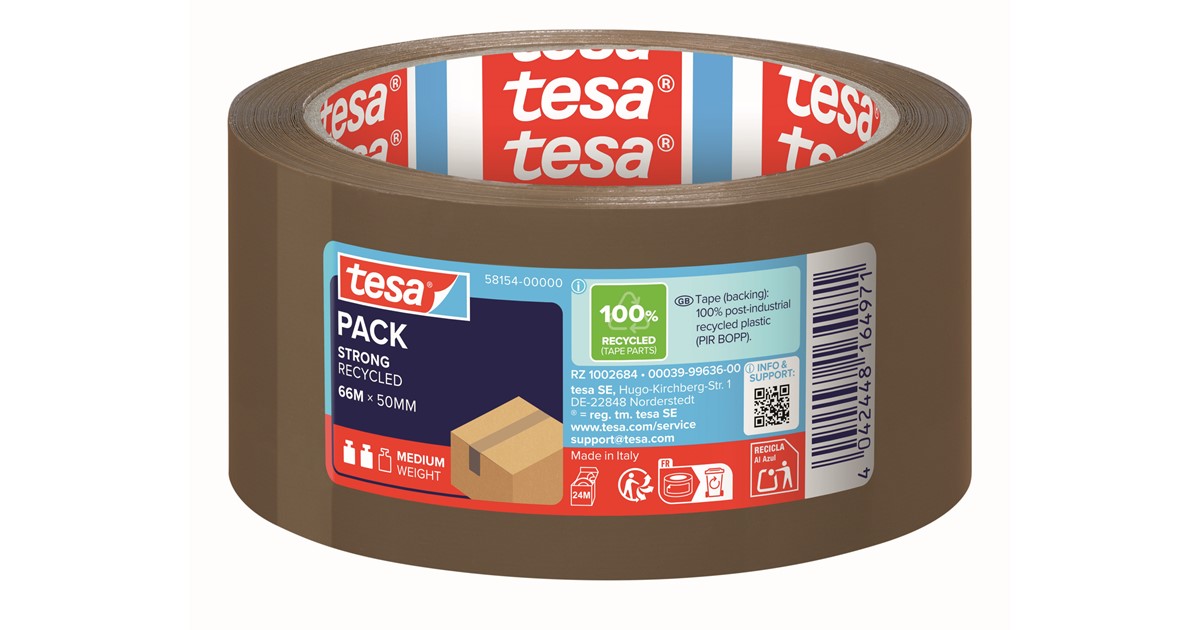 tesa 58154-00000 - tesapack Packband Eco & Strong, braun, 66m x 50mm
