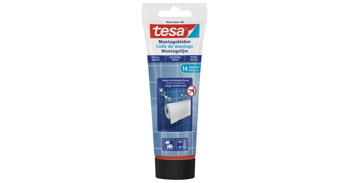 tesa 77936-00000 - Montagekleber für Fliesen und Metall