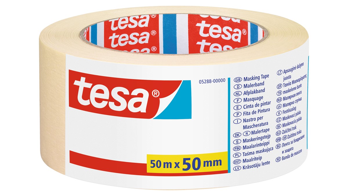 tesa 05288-00000 - Maler-Krepp Universal, 50m x 50mm, beige