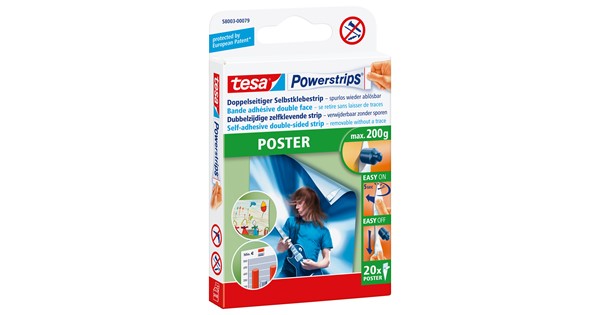 tesa® Powerstrips® Poster – Poster und Deko sicher kleben ohne Bohren