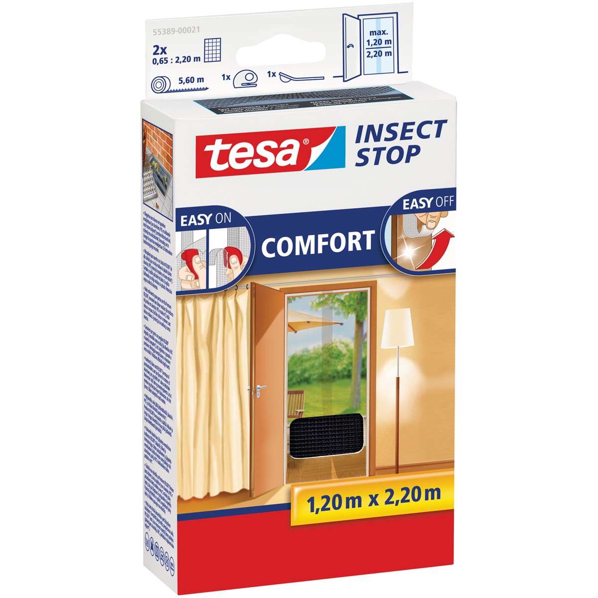 tesa 55667-00020 - Fliegengitter Insect Stop Klett COMFORT für