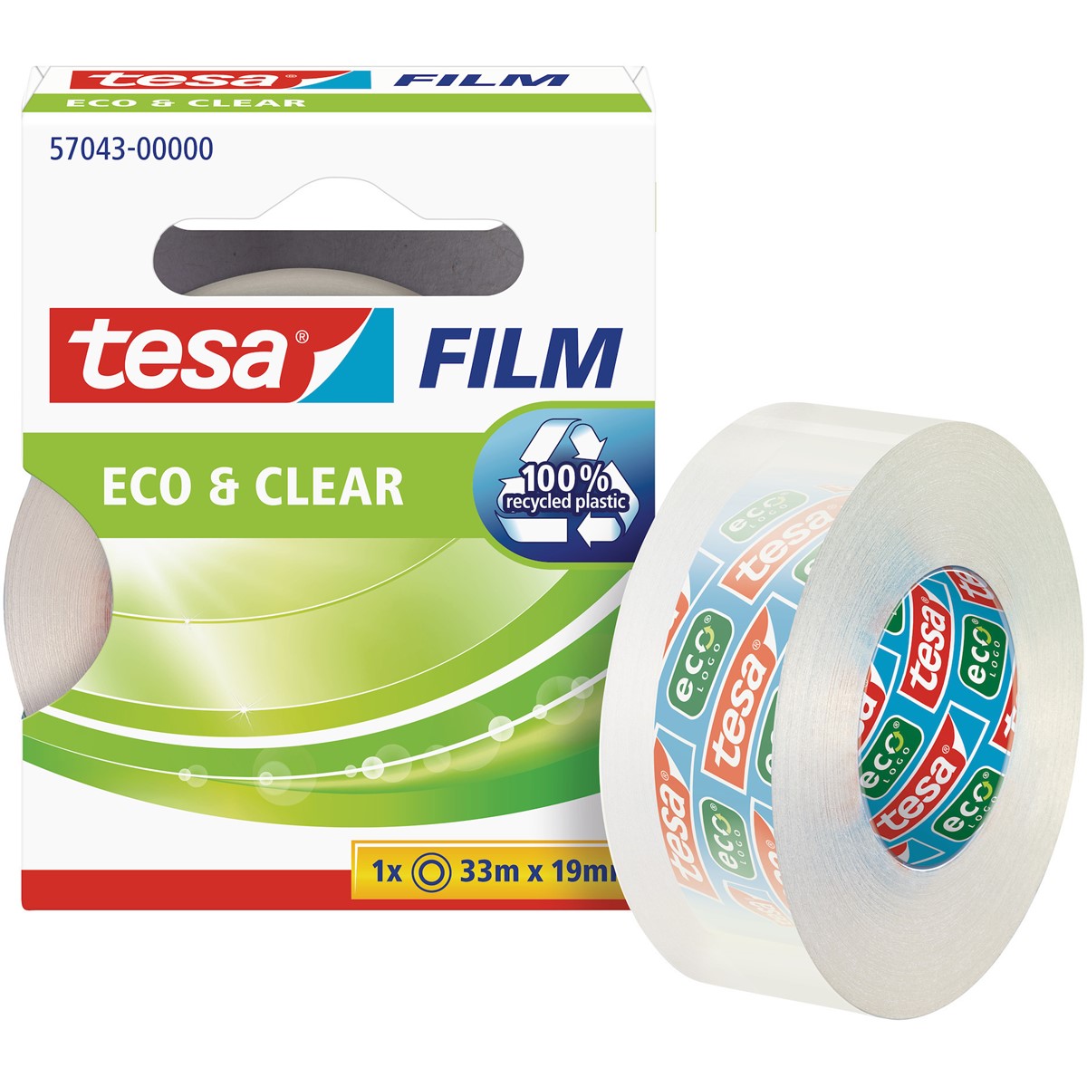 tesa Tesafilm Eco&Clear 1 rouleau 33m x 19mm + 1 dérouleur - Ruban adhésif  & colle - LDLC
