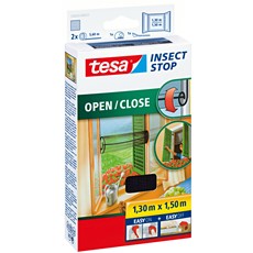 tesa Fliegengitter Insect Stop Klett OPEN / CLOSE, 1,30m x 1,50m, anthrazit