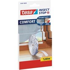tesa Fliegengitter Insect Stop Klett COMFORT Klettband-Ersatzrolle, 5,60m, weiß