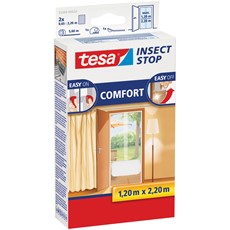 tesa Fliegengitter Insect Stop Klett COMFORT für Türen bis 1,20m x 2,20m, weiß