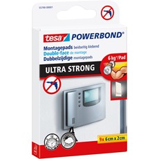 tesa Powerbond ULTRA STRONG Montagepads, 60 mm x 20 mm, 9 Stück