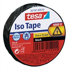 tesa Isolierband, 10m x15 mm, schwarz