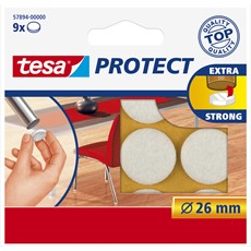 tesa Protect Filzgleiter, Ø 26 mm, weiß, 9er Pack