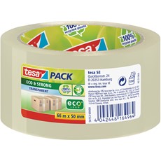 tesapack Packband Eco & Strong, transparent, 66m x 50mm