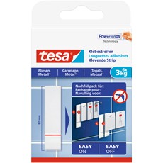 tesa Powerstrips - 6 Klebestreifen für Fliesen und Metall, max. 3 kg