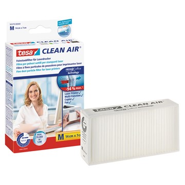 tesa 50379-00000 - Clean Air® Feinstaubfilter - Grösse M, weiß