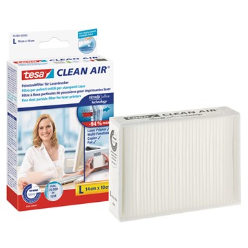 tesa 50380-00000 - Clean Air® Feinstaubfilter - Grösse L, weiß
