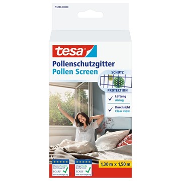 tesa 55286-00000 - Pollenschutzgitter für Fenster, anthrazit