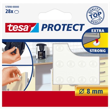 tesa 57898-00000 - Protect Lärm-/Rutschstopper, transparent, 28 Stück