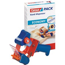 tesapack Economy Handabroller, max. 66m/50mm, rot-blau