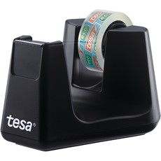 tesafilm Tischabroller Smart ecoLogo schwarz inkl. 1 Rolle tesafilm Eco & Clear 10 m x 15 mm