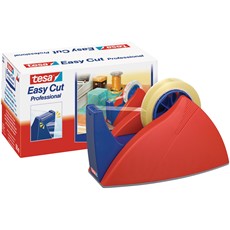 tesa Easy Cut Tischabroller, 66m/25mm, leer, rot-blau
