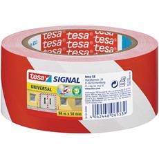 tesa Signal Universal Markierungsklebeband, rot-weiß, 66m x 50mm